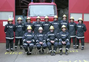 Firefighter Prints: Print of Firefighters in Lostwithiel, Cornwall