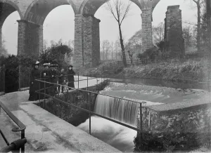 Cornwall Railway History Prints: Waterfall outside Waterfall Gardens, Truro, Cornwall. Probably around 1910