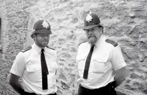 Police Officers, Lostwithiel, Cornwall. May 1990 Police Officers, Lostwithiel, Cornwall. May 1990