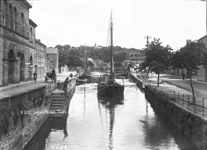 Horse Collection: Back Quay and Lemon Quay, Truro, Cornwall. Probably early 1920s