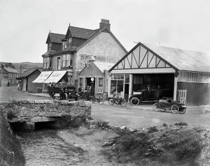 Red House Restaurant and Donald Healeys Garage, Boscawen Road, Perranporth, Perranzabuloe, Cornwall. Around 1925 Red House Restaurant and Donald Healeys Garage, Boscawen Road, Perranporth, Perranzabuloe, Cornwall. Around 1925