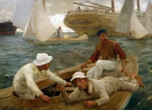 The Run Home, Henry Scott Tuke (1858-1929) The Run Home, Henry Scott Tuke (1858-1929)