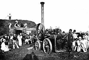 Images Dated 26th September 2016: Threshing in Cornwall. Around 1880s or 1890s