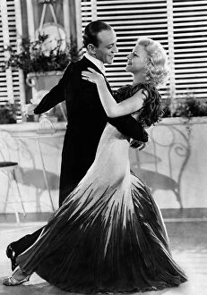Monochrome Expressions Collection: Ginger Rogers Dancing with her partner Fred Astaire