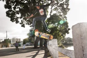Malagasy skaters ride their boards through the streets on May 31, 2015 in Antananarivo Malagasy skaters ride their boards through the streets on May 31, 2015 in Antananarivo