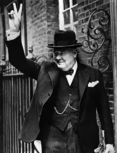 Winston Churchill V Sign Print, London 1943