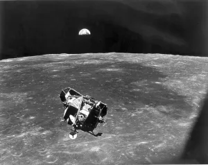 Apollo XI Rendezvous Print - Lunar Module Approaching Command Module