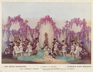 Actors Jane Myro and Jean Devalde performing A Florentine Idyll at the Folies Bergere, Paris (colour photo) Actors Jane Myro and Jean Devalde performing A Florentine Idyll at the Folies Bergere, Paris (colour photo)