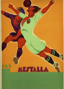 Advertisement for a match between Valencia and an English team at the Mestalla Stadium Advertisement for a match between Valencia and an English team at the Mestalla Stadium