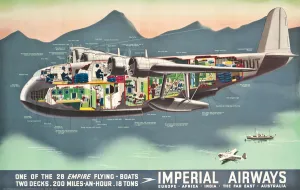 Advertising poster for the Flying Boats of Imperial Airways Advertising poster for the Flying Boats of Imperial Airways