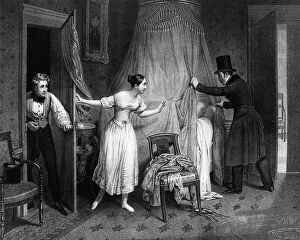 Adulteress Collection: Adultery, c. 1850 (engraving)