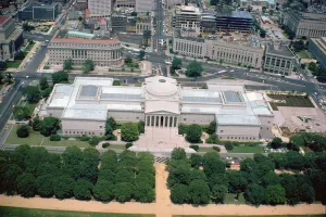 Aerial view of the National Gallery of Art West Building, completed in 1941 (photo) Aerial view of the National Gallery of Art West Building, completed in 1941 (photo)