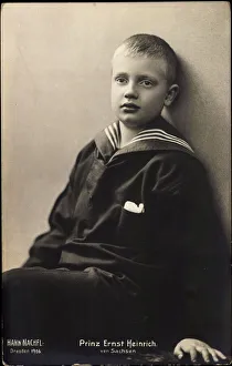 Ak Prince Ernst Heinrich von Sachsen, Sailor uniform (b/w photo) Ak Prince Ernst Heinrich von Sachsen, Sailor uniform (b/w photo)