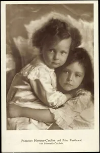 Ak Princess Hermine Caroline and Prince Ferdinand von Schonaich Carolath (b/w photo) Ak Princess Hermine Caroline and Prince Ferdinand von Schonaich Carolath (b/w photo)