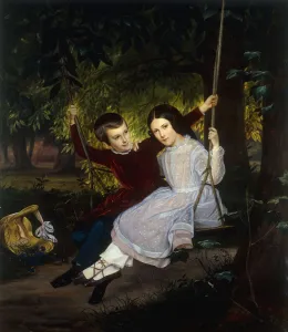 Alexander and Fanny on a Swing, 1847 (oil on canvas) Alexander and Fanny on a Swing, 1847 (oil on canvas)