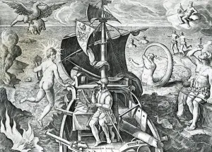 Allegory on the travels of Ferdinand Magellan (1480-1521), by Theodor de Bry (1528-1598) Allegory on the travels of Ferdinand Magellan (1480-1521), by Theodor de Bry (1528-1598)