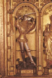 Altarpiece of the Crucifixion, detail of St. George from the left panel, from the Church of Chartreuse de Champmol, c Altarpiece of the Crucifixion, detail of St. George from the left panel, from the Church of Chartreuse de Champmol, c