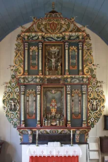 Altarpiece, Mo I Rana church, 1765 (painted wood) Altarpiece, Mo I Rana church, 1765 (painted wood)