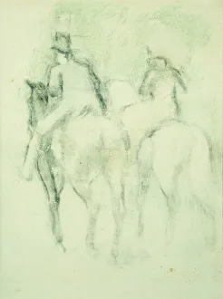 Amazone et cavalier, (counterproof on paper) Amazone et cavalier, (counterproof on paper)