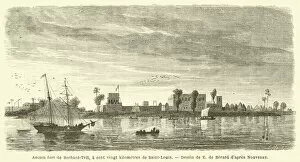 Saint-Louis Collection: Ancien fort de Richard-Toll, a cent vingt kilometres de Saint-Louis (engraving)