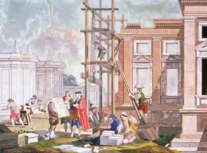 Architecture, from a series of four illustrating the Fine Arts, c Architecture, from a series of four illustrating the Fine Arts, c