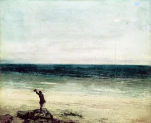 The Artist on the Seashore at Palavas (oil on canvas) The Artist on the Seashore at Palavas (oil on canvas)