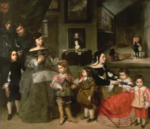 The Artist's Family, on the left the four children from the artist's first The Artist's Family, on the left the four children from the artist's first