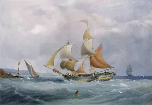 Avon River England Prints: A commercial brig entering the mouth of the Avon