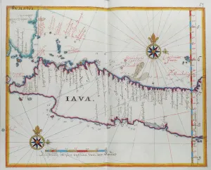 Southeast Asia Maps Prints: Map of the island of Java