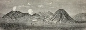 Indonesian Volcanic Landscape Prints: The Tengger volcanic complex, Java