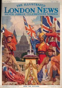 Union Jack Flag Design Prints: Front cover of The Illustrated London News Silver Jubilee Celebrations Number
