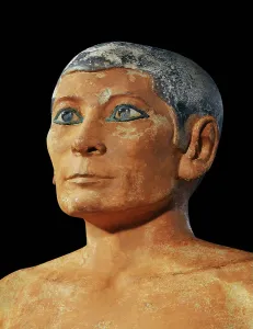 Old Kingdom Sculpture Prints: Head of a scribe