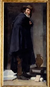 Portrait of Menippe, 17th Century Oil on Canvas Print