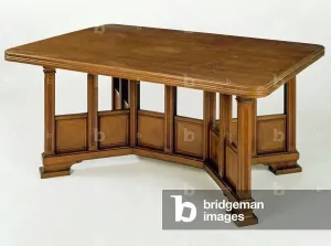 Indian Walnut Table by Eugenio Quarti, Print