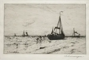 North America Coastal Scenery Prints: Scheveningen (etching)