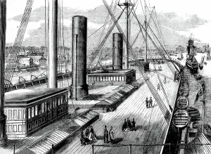 Great Eastern Ship Prints: The Great Eastern used during the creation of the Atlantic Telegraph, 1850