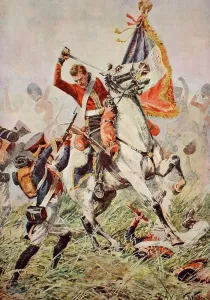 Battle Of Waterloo Prints: Sergeant Ewart Capturing the Eagle at Waterloo Print