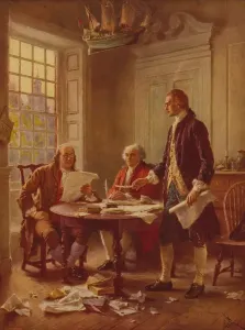 Photomechanical Print of Declaration Draft Review, c.1930