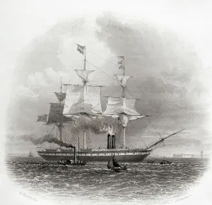 Isambard Kingdom Brunel Design Prints: The S.S. Great Britain leaving Liverpool