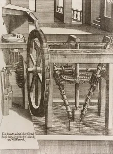 Mechanical Engineering Drawings Prints: Hypothetical perpetual motion milling machine