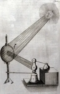 Athanasius Kircher Artwork Prints: Physics: a board representing the study of light diffraction and the study of colours