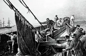 Great Eastern Ship Prints: The Great Eastern used during the creation of the Atlantic Telegraph, 1850