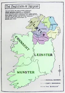 Prints of UIG3522443 Map of the partition of Ireland; (add.info) Map Prints: Map of Ireland Partition Print