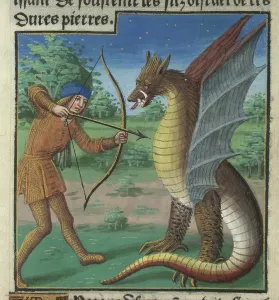 Mythical Beast Images Prints: Killing the Python
