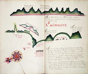 Colourful Coastal Scene Prints: Chimbote, 1685 (bound sheet)