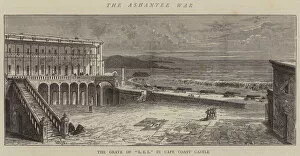 Cape Coast Collection: The Ashantee War, the Grave of 'L E L'in Cape Coast Castle (engraving)