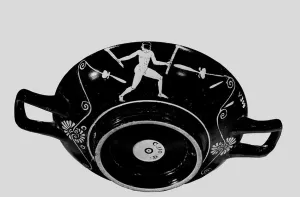 Athenian red-figure stemless cup, c.400 BC (ceramic) (see also 278897) Athenian red-figure stemless cup, c.400 BC (ceramic) (see also 278897)