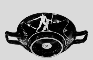 Athenian red-figure stemless cup, c.400 BC (ceramic) (see also 278896) Athenian red-figure stemless cup, c.400 BC (ceramic) (see also 278896)