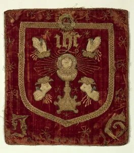 Badge of the Five Wounds of Christ (embroidered textile) Badge of the Five Wounds of Christ (embroidered textile)