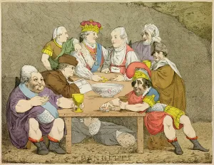 Banditti, 1783 (hand-coloured engraving) Banditti, 1783 (hand-coloured engraving)